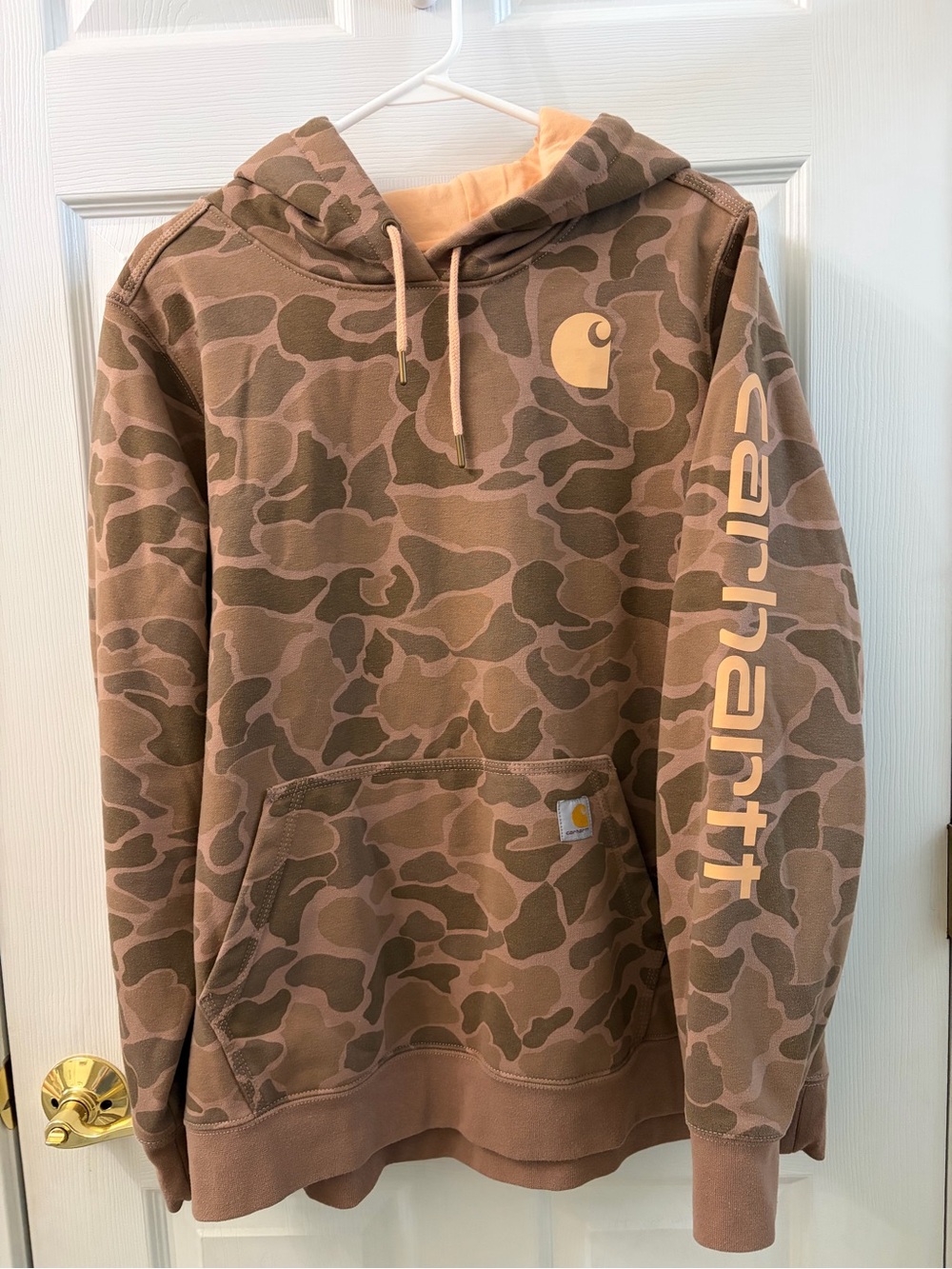 Carhartt Women’s Camo Hooded Sweatshirt - Soft Sepia Vintage Camo